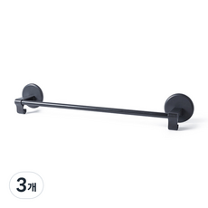 Winprice 多用途毛巾架, 黑色, 3個