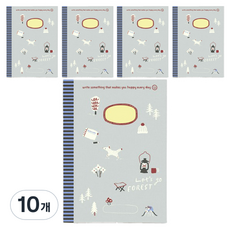 hello moris 森林風自由筆記本, 10個, 混合顏色