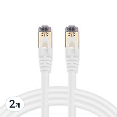 Anyport Plus 優質高級STP CAT7網路線, 白色, 2個