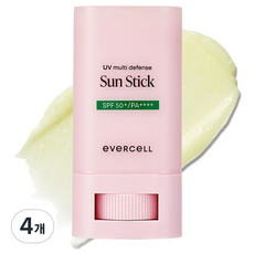 에버셀 유브이 멀티 디펜스 선 스틱 SPF50+ PA++++, 18ml, 4개
