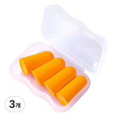 Balhappy 隔音睡眠耳塞 黃色, 3個, 4入