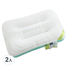 J-bedtime 床寢時光 雲端深眠減壓抗震護頸棉枕(涼感表布) 2入, 白色, 47x74 公分