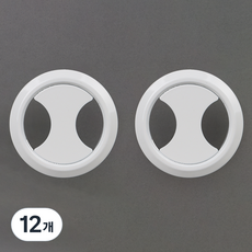 ALLGORR 線孔蓋 64mm, 白色, 12個