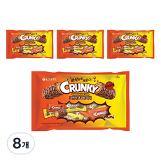 LOTTE 樂天 Crunky 迷你巧克力棒 4入, 405g, 8個