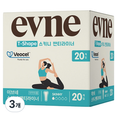 이브네 프리미엄 비오 스키니 팬티라이너, 3개, 20개입, 일반