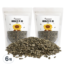 소동펫 해바라기 씨 사료, 500g, 6개