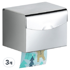 P&K 304不鏽鋼壁掛式衛生紙架, 銀色, 3個