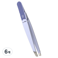 BOCAS 拔毛夾 眉毛除毛 細毛 雜毛 去除 鑷子 STW-200, 6個, 藍色