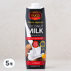 뷰코 코코넛밀크 프리미엄, 1L, 5개