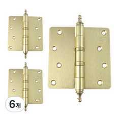 MetalKorea K32 門用鉸鏈4英吋黃銅頭 3入, 2套