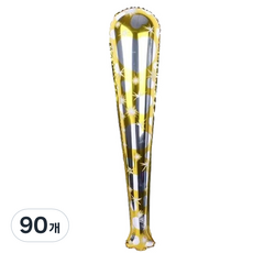 마켓감성 응원 치어 스틱 풍선, 하트 골드, 90개