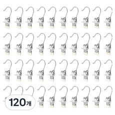 라라공방 논슬립 외집게 바지걸이, 아이보리, 120개