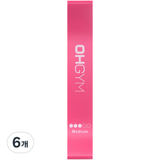오짐 힙업 스쿼트 라텍스 운동 고무밴드, 혼합색상, 6개
