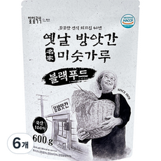 일일곡식 옛날 방앗간 미숫가루 블랙푸드, 600g, 6개