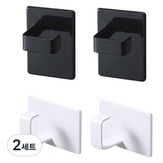 모나코올리브 냉장고세탁기 착붙 자석후크 2종 2p 세트, 화이트, 블랙, 2세트