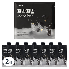 꼬박꼬밥 고단저당 단백질 쉐이크 흑임자맛 7p, 280g, 2개