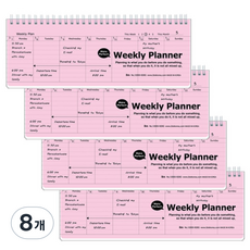 ibis PP 桌上型週計畫本, 淺粉紅色, 8個