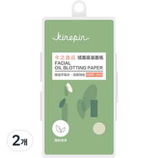 이니엔 유분 흡수 기름종이 녹차, 80개입, 2개