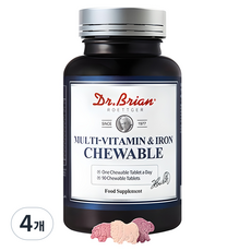 Dr.Brian ROETTGER 綜合維他命與鐵質咀嚼錠, 90片, 4個