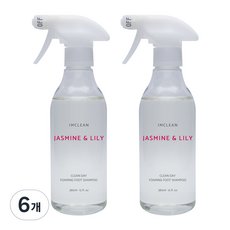 아임클린 거품형 풋샴푸 자스민앤릴리 385ml, 1개입, 6개