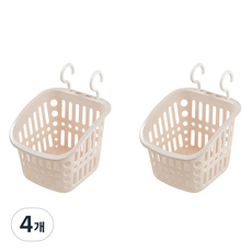 Haengbok& 掛式收納多用途籃, 象牙白, 4個