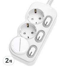 LED獨立節電多頭3孔EPM-L203, 單色+保護蓋(隨機出貨), 3.5m, 2個