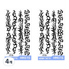 Partylook.com 中型紋身貼紙, 4個, HM315