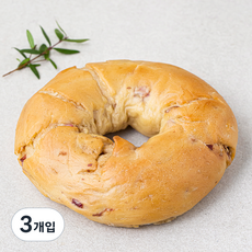 브로드카세 크렌베리 발효종 베이글, 120g, 1개입, 3개