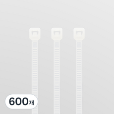 솔탑 전선 정리 케이블 타이, 600개, 백색