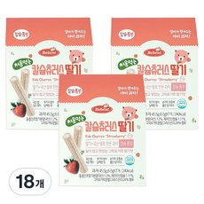베베스트 처음먹는 칼슘 츄러스, 딸기맛, 45.5g, 18개