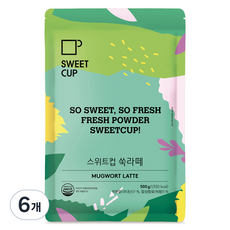 스위트컵 쑥라떼 파우더, 6개, 500g, 1개입