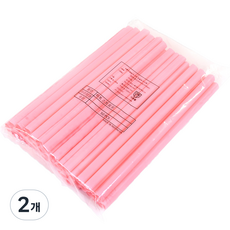 하트핑크 버블티용 스트로우 벌크, 50개입, 2개
