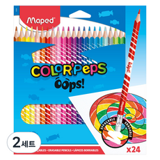 Maped Color'Peps Oops 可擦拭彩色鉛筆, 2套, 24色