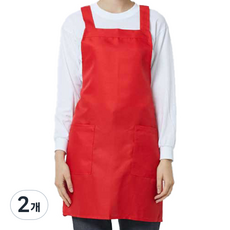 UNISTORE H型素色圍裙 A-52, 紅色(A-526), 2個