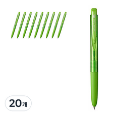시그노 알티원 노크 젤잉크펜 UMN155 0.28mm, 라임그린, 20개
