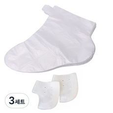 모나코올리브 각질제거 발 보습 랩 100p + 발 뒷꿈치 패드 세트, 3세트