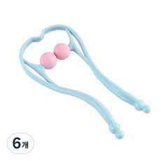 PDS 生活辦公必備頸椎按摩器手夾手動按摩器, 一個藍色, 6個