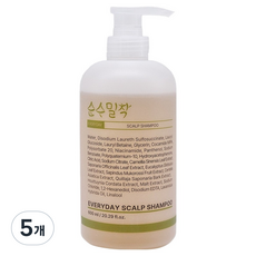 순수밀착 에브리데이 지성두피 샴푸, 5개, 600ml