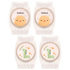 YomiLock 幼兒護膝2件組, 1套, 小雞 + 恐龍