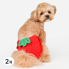 올치 강아지 여아 베리피치 위생 팬티 레드 PT6334, 중형, 2개, 1개입