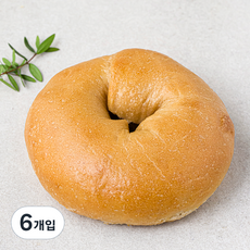브로드카세 플레인 발효종 베이글, 120g, 1개입, 6개
