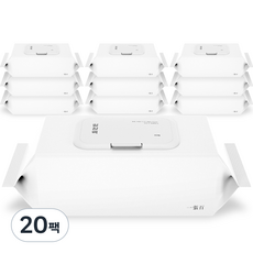 디어커스 일장백 물티슈 캡형, 80매입, 20개