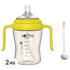 JOONIE PPSU 第2代吸管杯 + 一般吸管 + 重力吸管套組, 2套, 黃色, 210ml