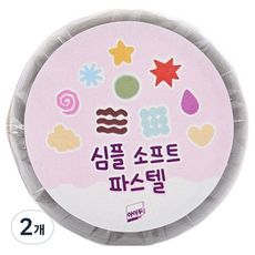 아이두일상취미 키스컷 다이어리꾸미기 스티커 테이프 45mm x 5m, 03 심플 소프트 파스텔, 2개
