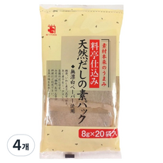 카네시치 가다랑어 다시마육수팩 20p, 160g, 4개