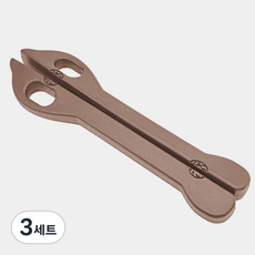 리버폭스 차량용 폴리우레탄 카시트 사이드 틈새 쿠션 세트, 브라운, 3세트