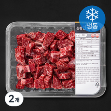 농협안심한우 2등급 세절 국거리용 (냉동), 500g, 2개