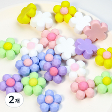 MEIBROWN 糖果寶石 Decoden 美甲飾品系列, 粉彩花朵, 2個
