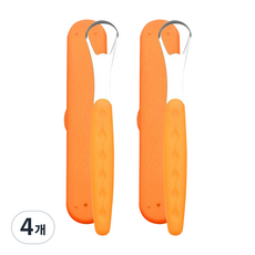 비즈온 성인용 혀 설태 제거 클리너 오렌지, 25.5g, 4개