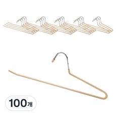 네이쳐리빙 논슬립 코팅 1단 바지걸이, 베이지, 100개